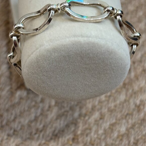 Chain Link Sterling Silver Bracelet - Picture 4 of 9